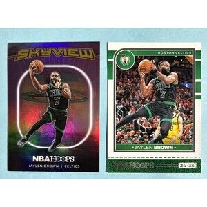 2024-25 Panini NBA Hoops JAYLEN BROWN Celtics  Skyview HOLO FOIL SP#1+ Base #122